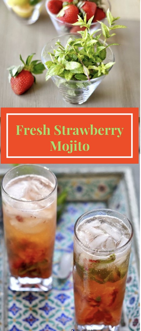 Mojito, Rum, Strawberries, Alcohol, Mocktail