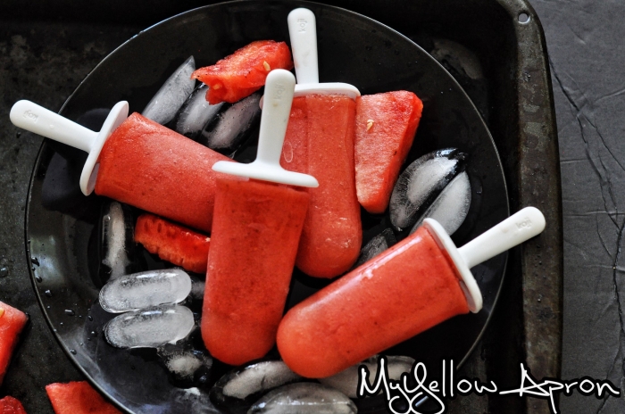 These vegan and sugar free watermelon strawberry honey popsicles are the perfect frozen trat to enjoy all summer long!!