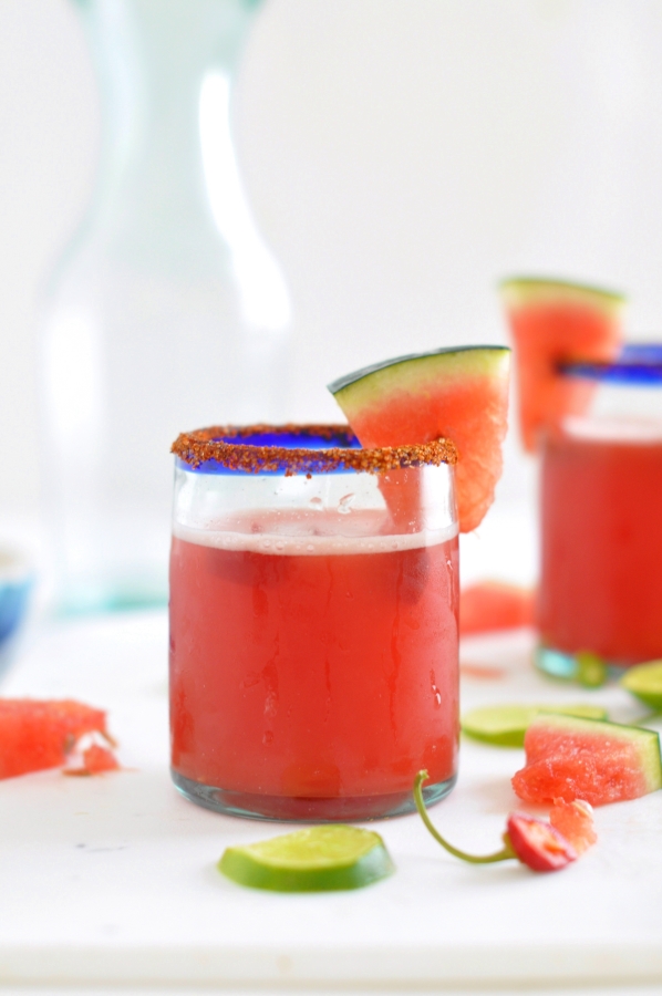 Tequila muddled with watermelon and jalapeno makes this irresistible summer cocktail. 
