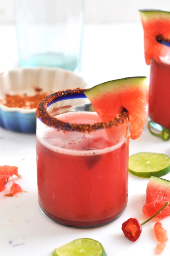 Looking for a sweet and spicy summer cocktail for your poolside parties? This watermelon-jalapeno cocktail is the best summer margarita recipe ever!