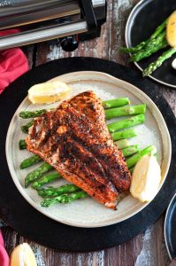 The Grilled Jerk Salmon makes a quick, easy and nutritious meal. You can get the restaurant style dish at home in a jiff. Just mix the jerk seasoning together and slather it on the salmon for a spicy kick. A few minutes later, you’ll have a satisfying, healthy dinner bursting with flavor.