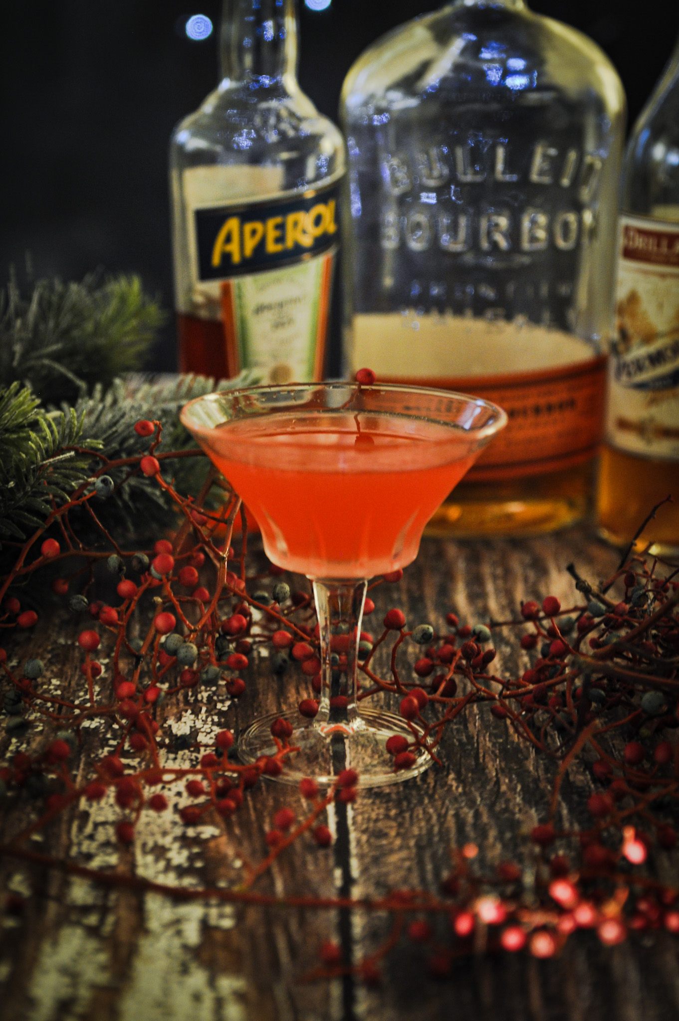 A delicious Bourbon Whiskey based Paper Plane Cocktail recipe made with bourbon, Amaro and Aperol.