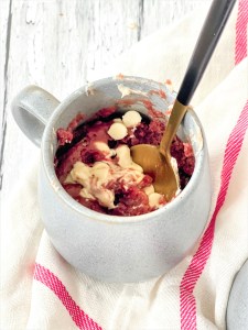 the recipe for red velvet mug cake in microwave made under 2 minutes