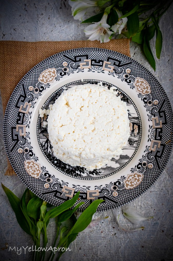 Make your own fresh ricotta cheese at home to use up in recipes or to enjoy as is with some nuts and honey.